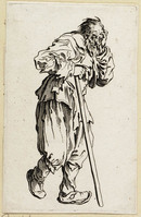 KG 10764
<br/>
Bedelaar met lange stok ("Bedelaars")
<br/>
<em>Callot, Jacques (1592 - 1635)</em>